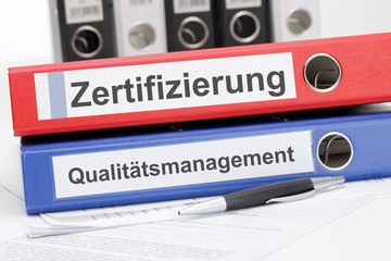 Aktenordner Zertifizierung und Qualitätsmanagement