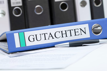 Fototapeta premium Aktenordner Gutachten