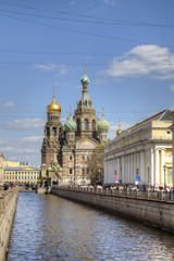 Fototapeta na wymiar Church of the Savior on Spilled Blood, St.Petersburg, Russia