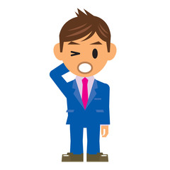 ビジネスマン イラスト 忘れる