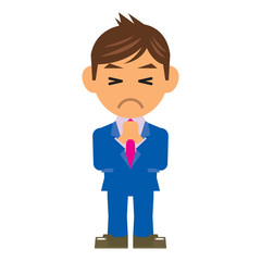 ビジネスマン イラスト 願う