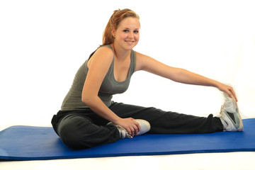 Fototapeta premium Dehnübung Frau 6.12