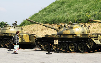 KIEV- MAY 16: Soviet tanks. War Museum. 2012. Ukraine