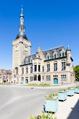 Obraz premium town hall of Bailleul, Nord-Pas-de-Calais, France