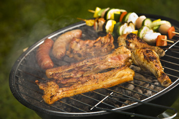 Meat on grill!