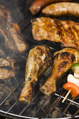 Meat on grill!