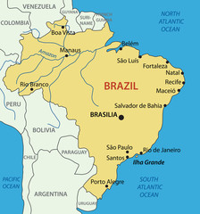 Federative Republic of Brazil - vector map - 41826058