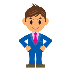 ビジネスマン イラスト 威張る