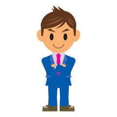 ビジネスマン イラスト 自信