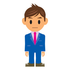 ビジネスマン イラスト 無表情