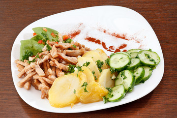 meat with potatoes
