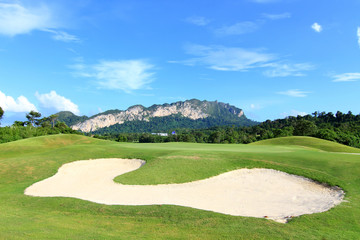 Fototapeta na wymiar Beautiful golf course. .