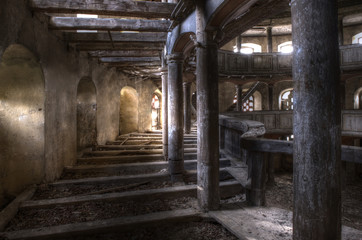 Old building with stylish columns