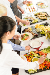 Obraz na płótnie Canvas Catering w formie bufetu jedzenie w spotkaniu biznesowym