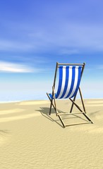 chaise longue sur la plage