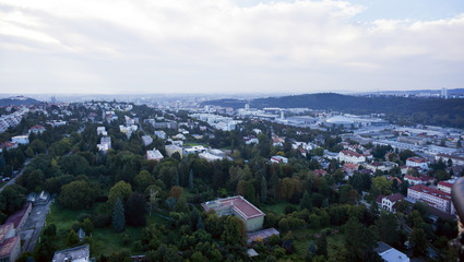 Fototapeta na wymiar Highly detailed aerial city view with crossroads, roads, houses