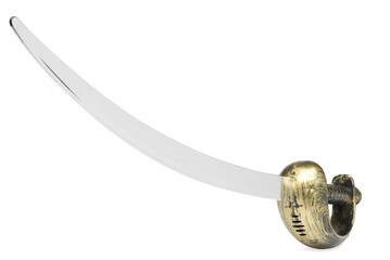 Pirate sword on white background. Clipping path included.