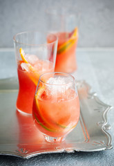 Pink grapefruit drinks