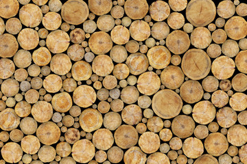 Stacked Logs Texture, Natural Background