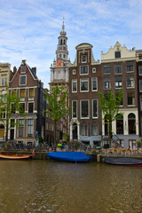 medieval houses of Amsterdam, Netherlands