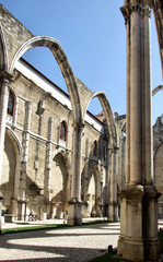 Carmo Church ruins in Lisbon, Portugal