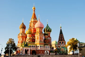 Rolgordijnen St. Basil& 39 s Cathedral, Rode Plein, Moskou © Marco Saracco