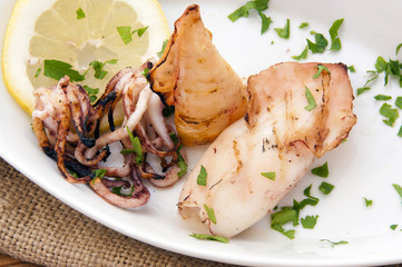 roasted squid - calamari arrosto