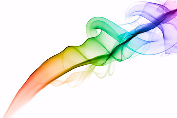 colored smoke isolated on white background