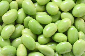 edamame, boiled green soy beans