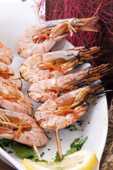 roasted prawns - gamberoni arrosto