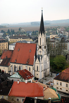 Ort Melk mit Pfarrkirche