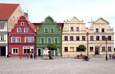 marktplatz von bytom odrzanski, polen