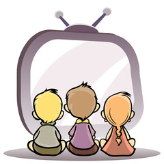 Children watching tv