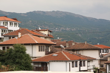 Fototapeta na wymiar Domy w Ohrid