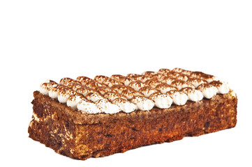 cake with cream isolated