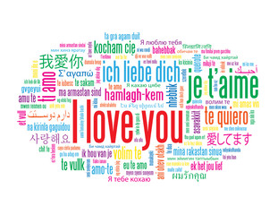 “I LOVE YOU” Tag Cloud (love romance card heart valentine’s day)