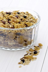Delicious and healthy muesli or granola