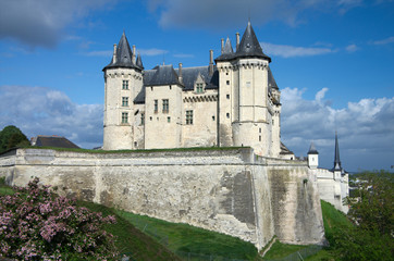 Fototapeta na wymiar medieval castle of Samur, Loire valley, France\