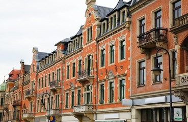Obraz premium Restaurierte Häuserzeile