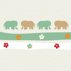 Seamless animal pattern for kids