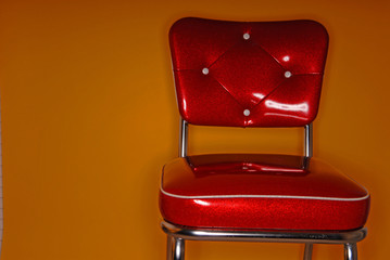 Red vintage retro chair