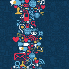 Social media network icon background