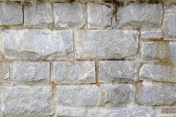 Stacked Stone Block Wall