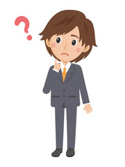 悩むビジネスマン