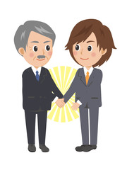 握手をするビジネスマン