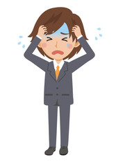 泣くビジネスマン