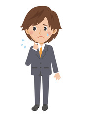 焦るビジネスマン