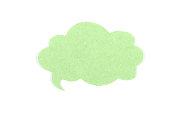 the thought of old paper isolated on white