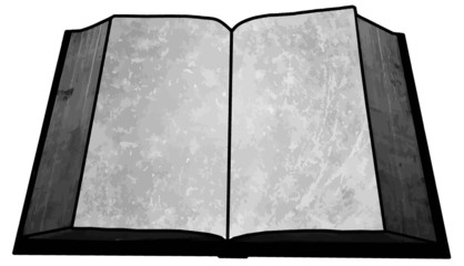 Black and White Empty Blank Book Image