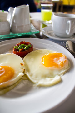 fried eggs for breakfast